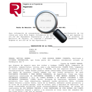 Interpretación nota simple Registro de la Propiedad